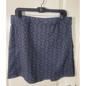 Rip Skirt Hawaii‎ Womens Large Black Pearl Batik Geometric Resort Beach Length 2
